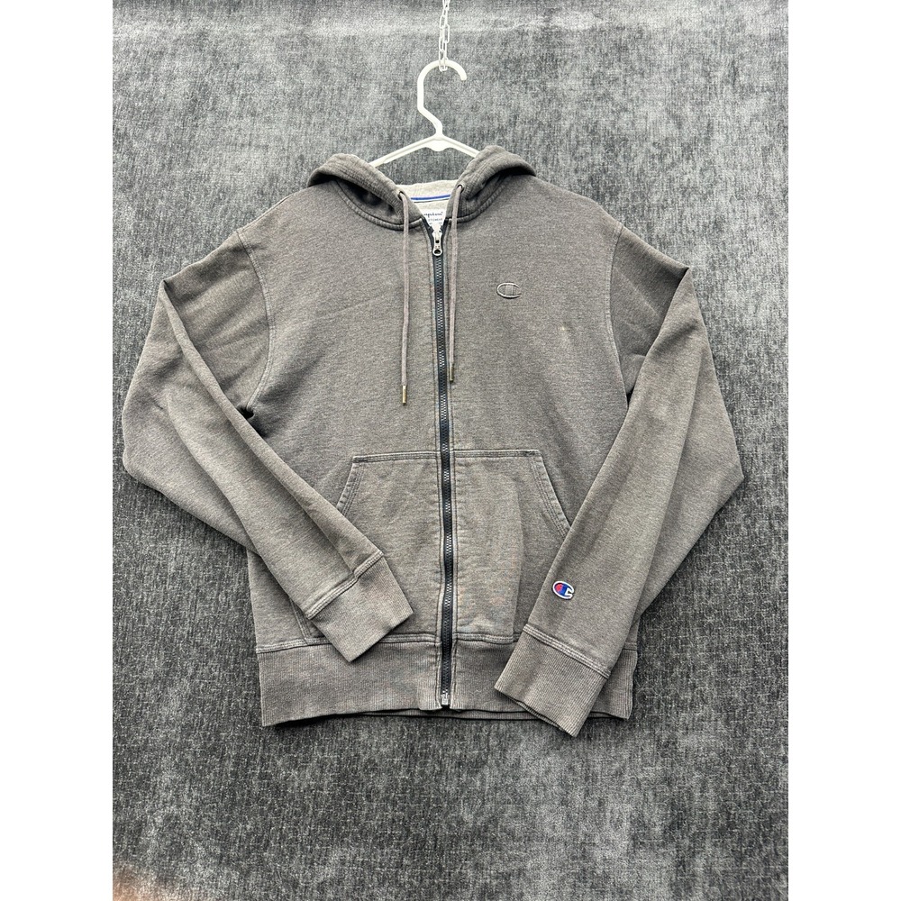 Champion Authentic Athleticwear Hoodie Mens Small Heather Gray Logo Standard Fit